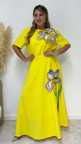 Golden Bloom Skirt Set