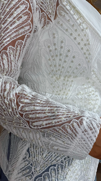 White Lace Elegance Blazer