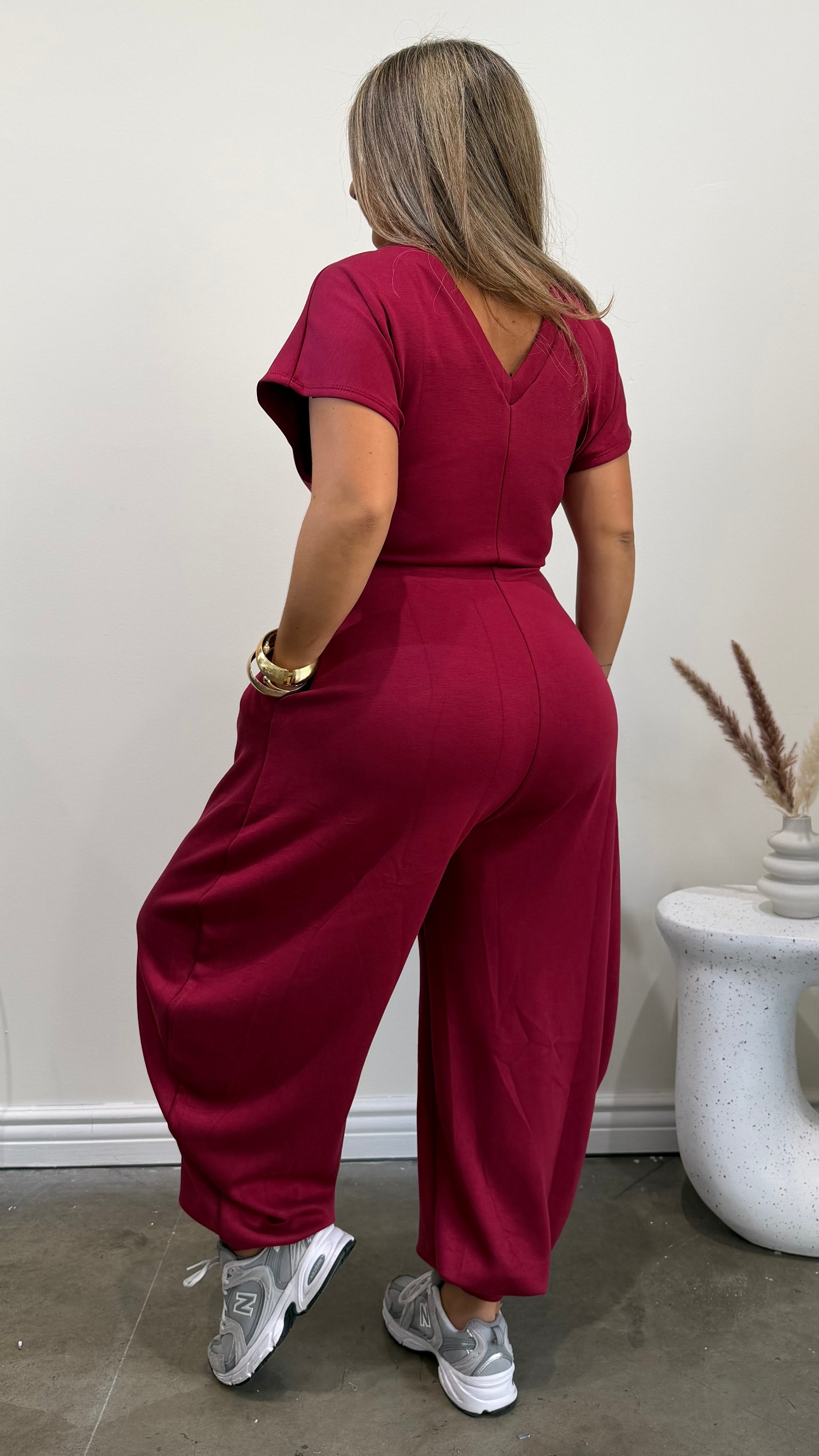 Burgundy Elegance Jumpsuit