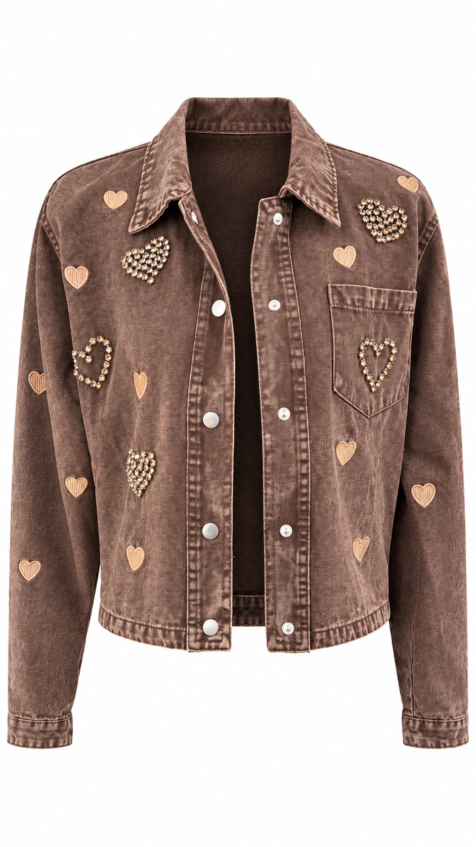 Chocolate Heart Denim Jacket