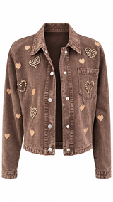 Chocolate Heart Denim Jacket
