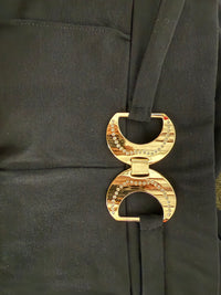 Elegance Palazzo Pants with Gold Buckle