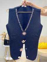 Royal Ruby Embellished Vest