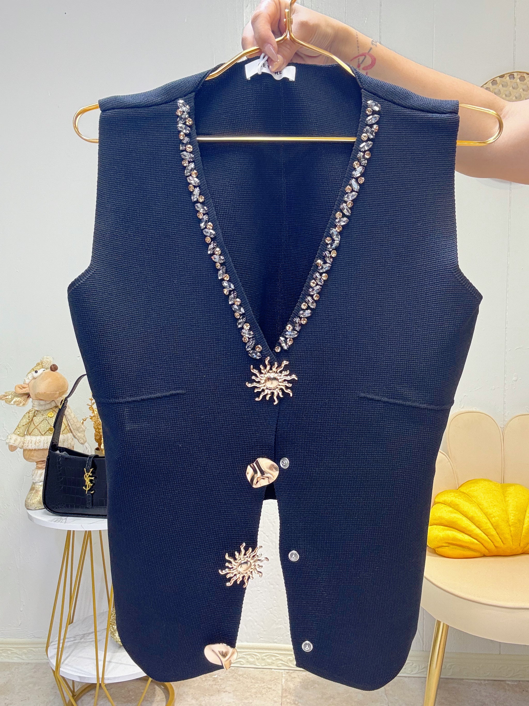 Royal Ruby Embellished Vest