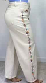 Garden Bloom Barrel Jeans