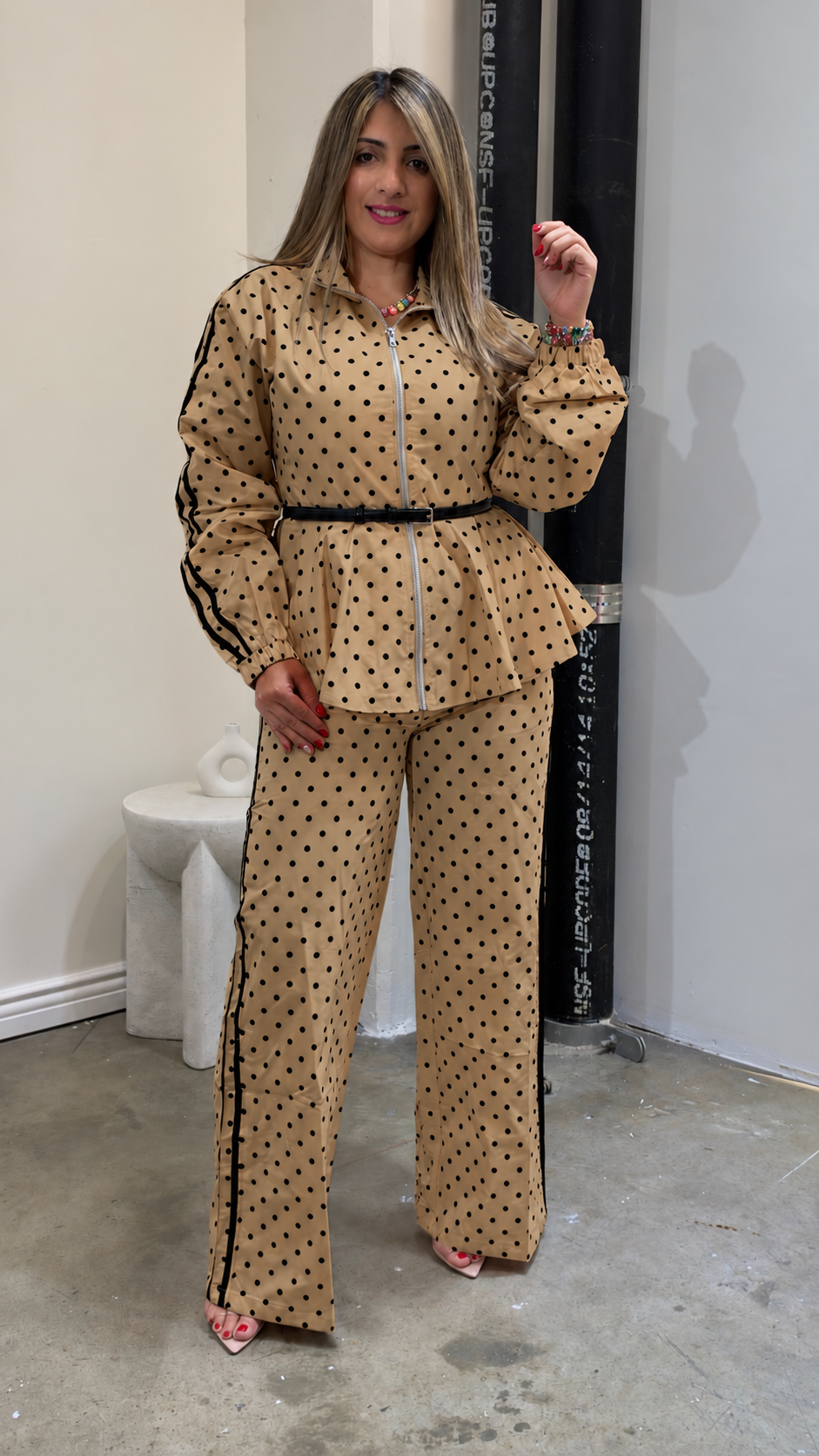 Camel Polka Dot Set