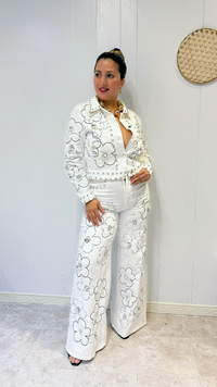 White Blossom Luxe Jacket