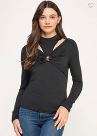 TURTLE NECK SOLID TSHIRT