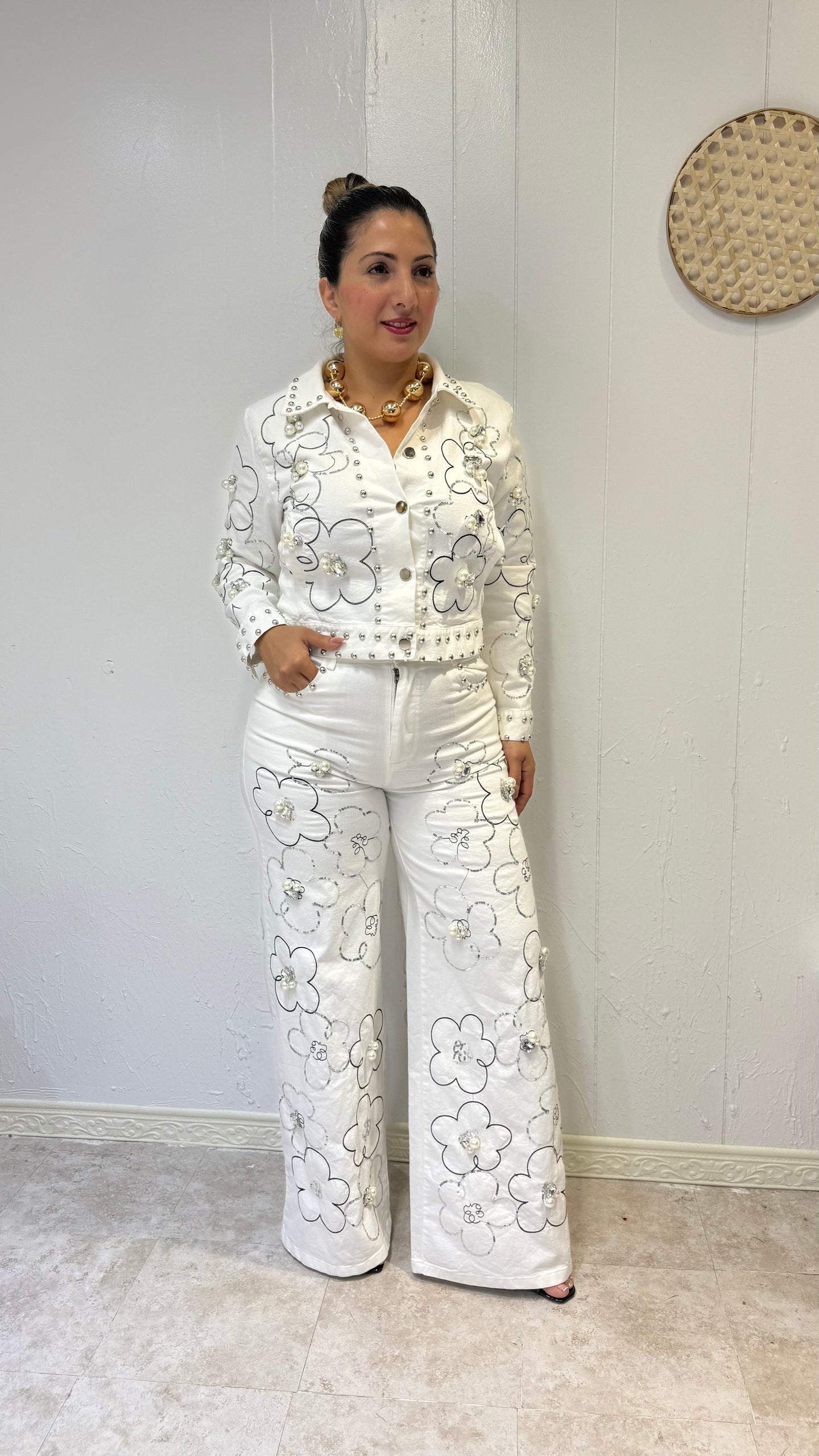 Crystal Flower Pants