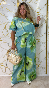 Sage Bloom Palazzo Set
