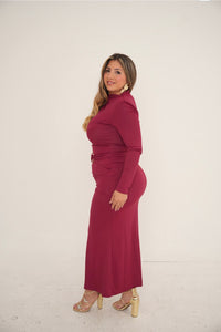 Burgundy Elegance Maxi Dress