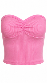 Heart Shaped Rib Tube Top