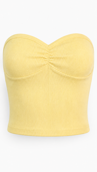 Heart Shaped Rib Tube Top
