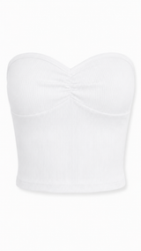 Heart Shaped Rib Tube Top
