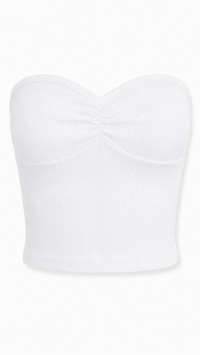 Heart Shaped Rib Tube Top