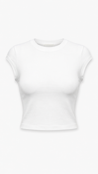 Baby Cap Sleeve Plain Crop Tee