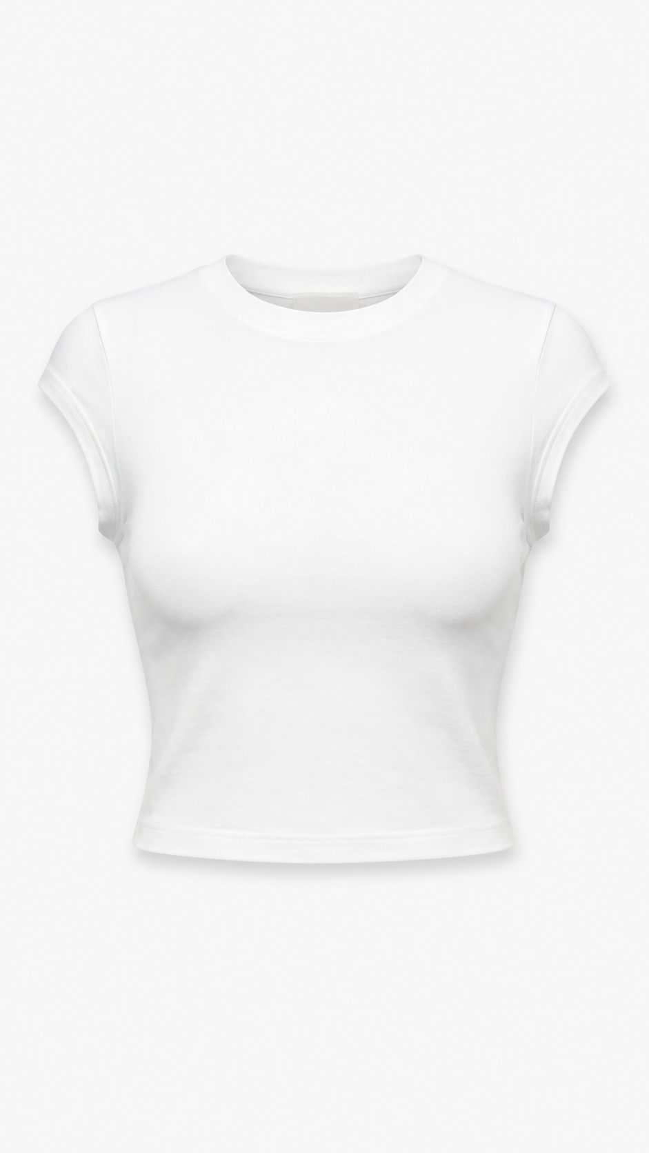 Baby Cap Sleeve Plain Crop Tee