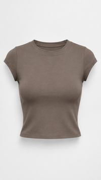 Baby Cap Sleeve Plain Crop Tee