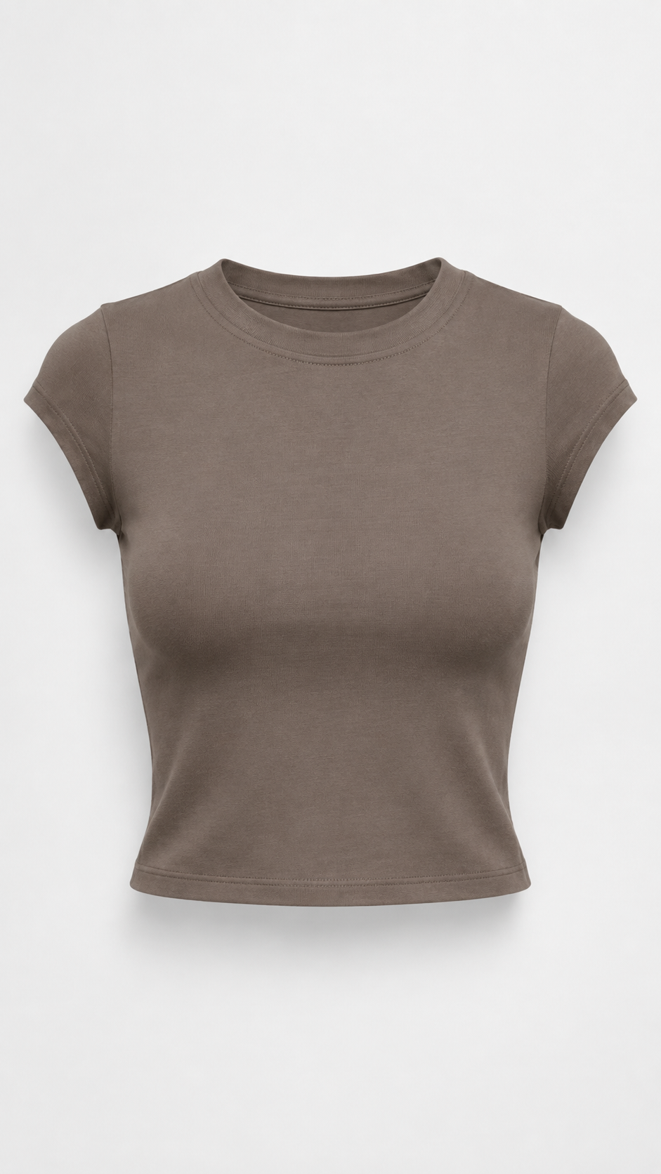 Baby Cap Sleeve Plain Crop Tee