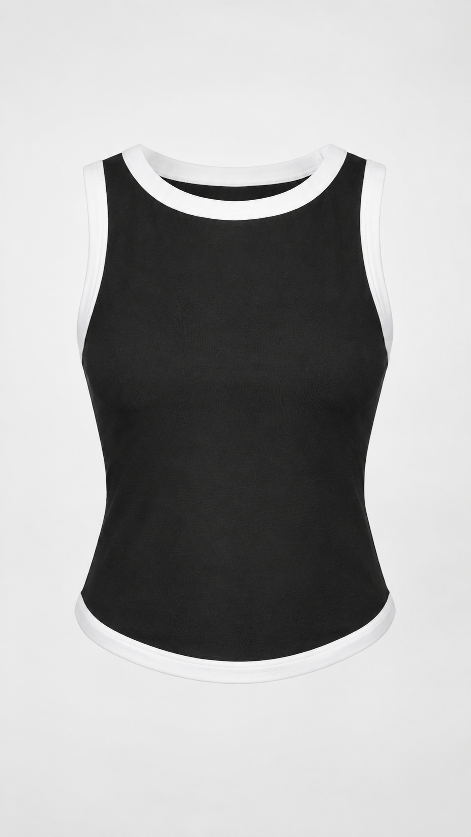 Two Tone Round Hem Tank
