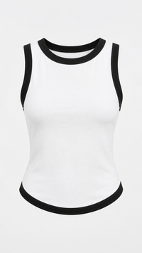 Two Tone Round Hem Tank