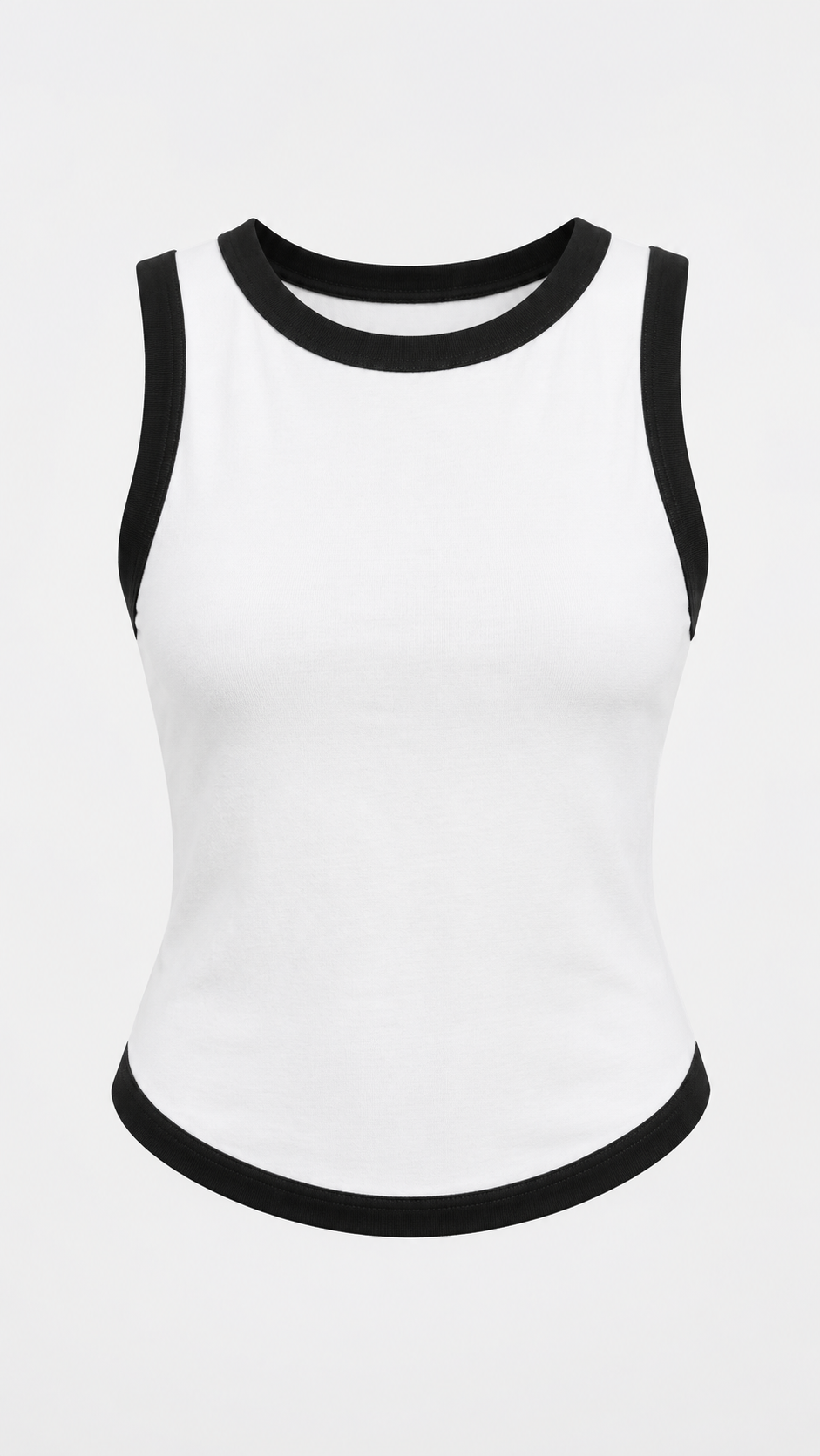 Two Tone Round Hem Tank