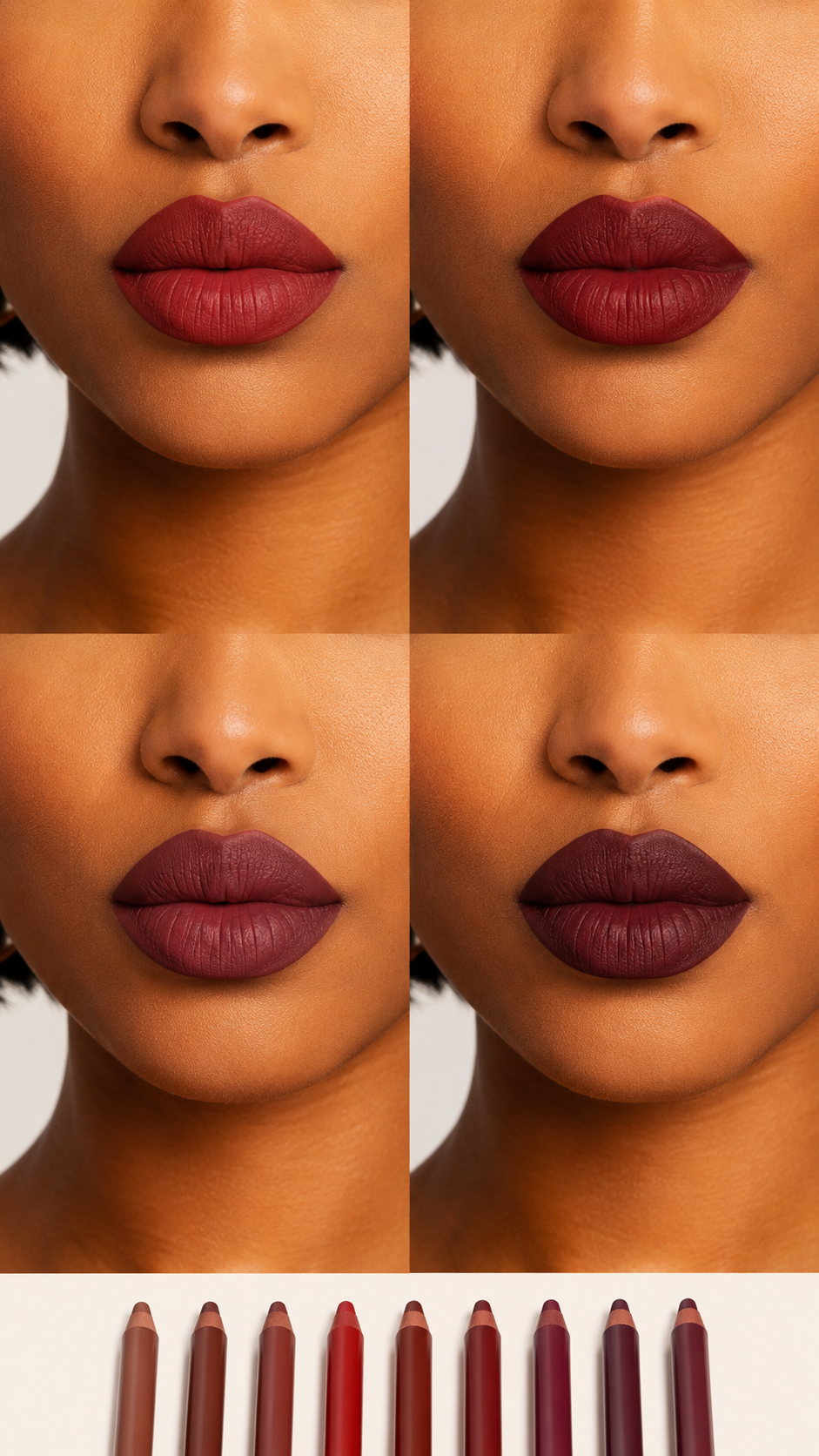 Wooden Lip Pencil Set