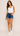 High-Rise Stretch Denim Shorts