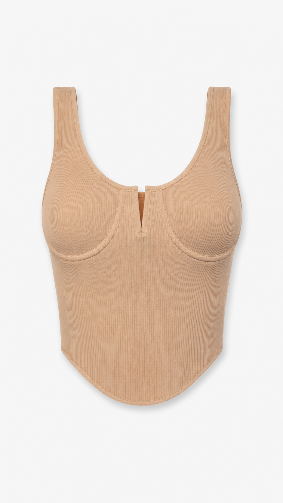 Ribbed V-Wire Cotton Tank