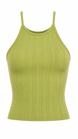 Uneven Rib Bib Cami