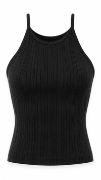 Uneven Rib Bib Cami
