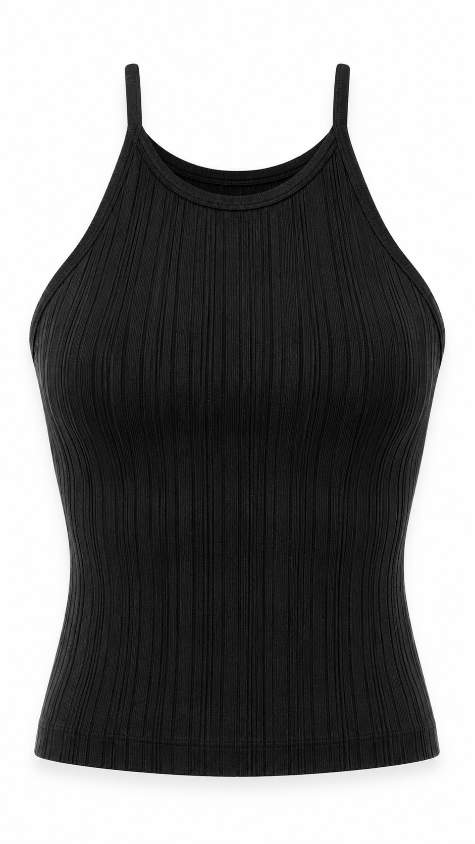 Uneven Rib Bib Cami
