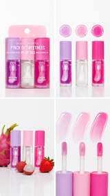 Beauty Creations Pinch of Sweetness pH Lip Oil Trio – Hydrating Color-Changing Lip Oils