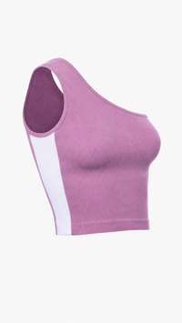 Ribbed One-Shoulder Crop Top