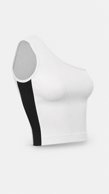 Ribbed One-Shoulder Crop Top