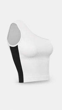 Ribbed One-Shoulder Crop Top
