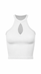 Ribbed Keyhole Cami Top
