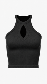 Ribbed Keyhole Cami Top