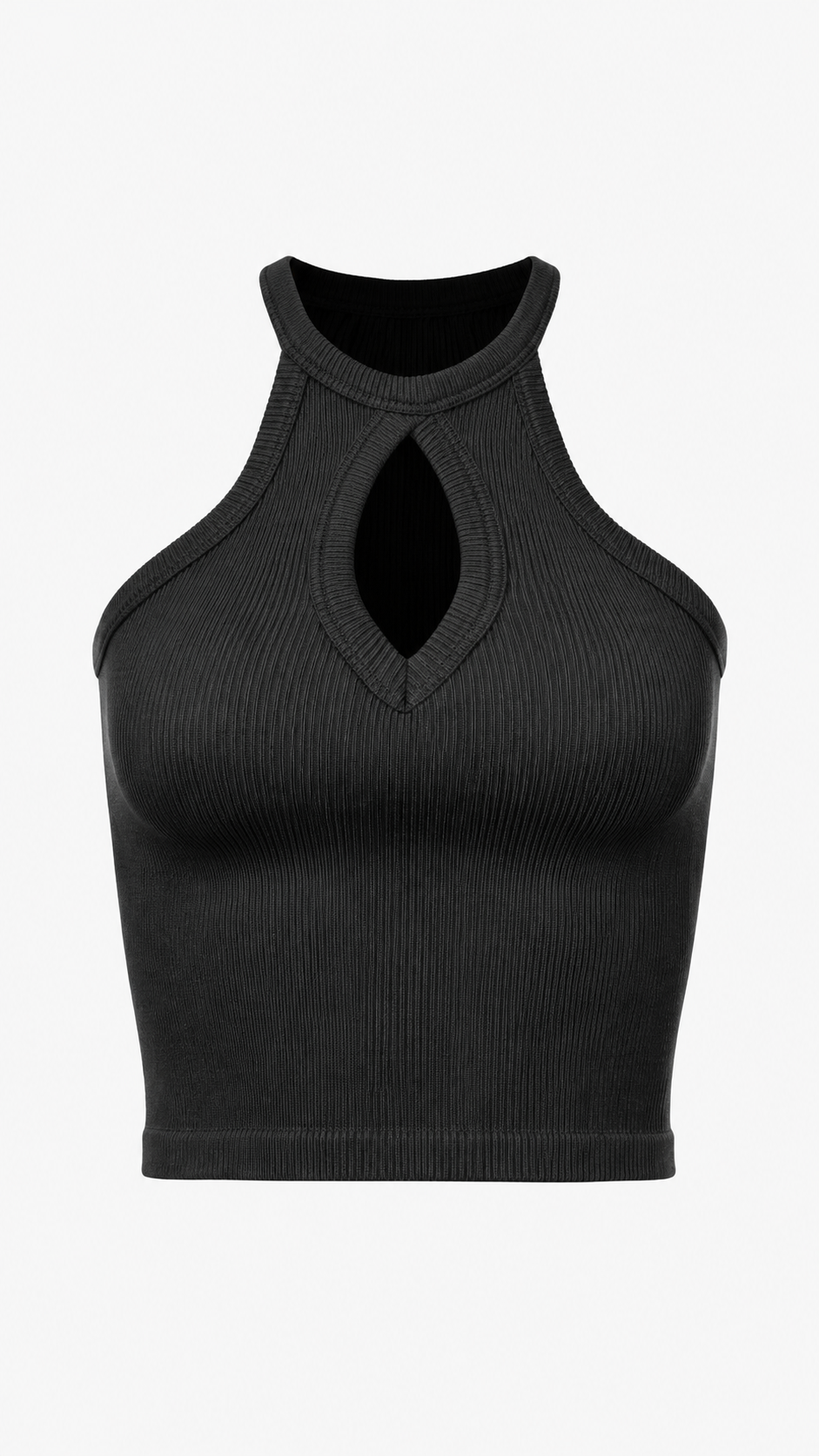 Ribbed Keyhole Cami Top