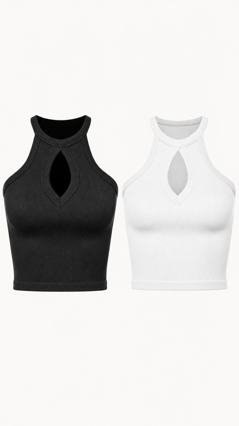 Ribbed Keyhole Cami Top
