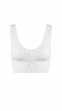Ribbed V-Plunge Bralette