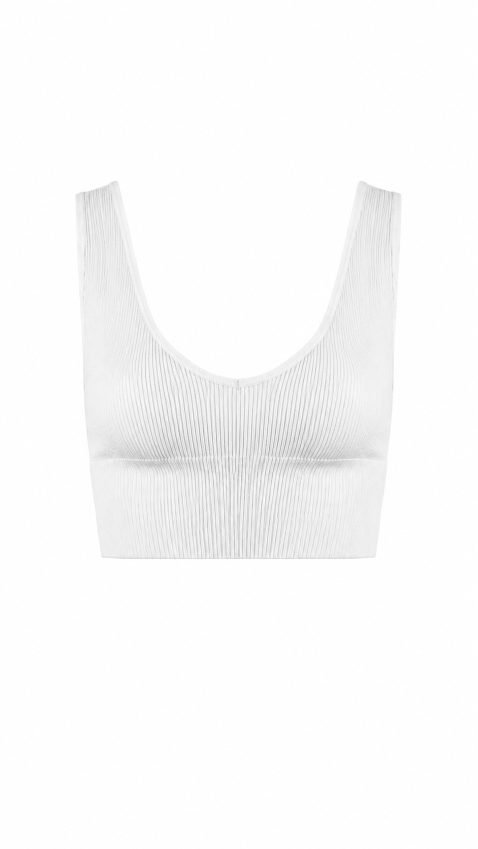 Ribbed V-Plunge Bralette