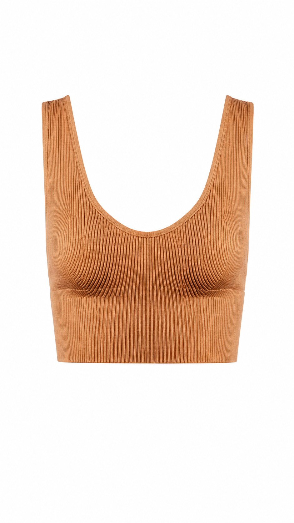 Ribbed V-Plunge Bralette