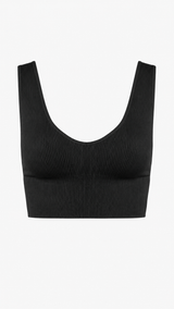 Ribbed V-Plunge Bralette