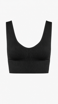 Ribbed V-Plunge Bralette