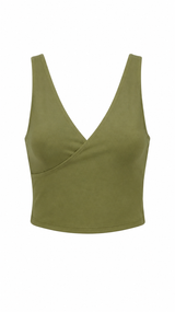 Double Layer Cross Over Crop Tank