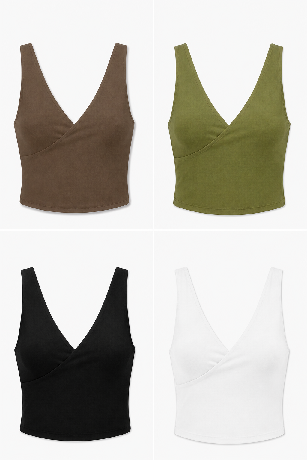 Double Layer Cross Over Crop Tank